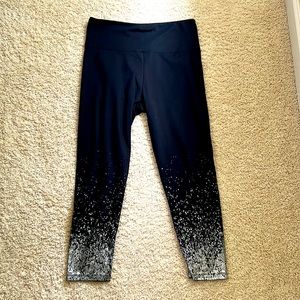 Black Legging with Silver Sparks